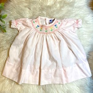 Vintage Baby Girl Pink Carriage Boutiques Onesie Embroidered Size 6 Months